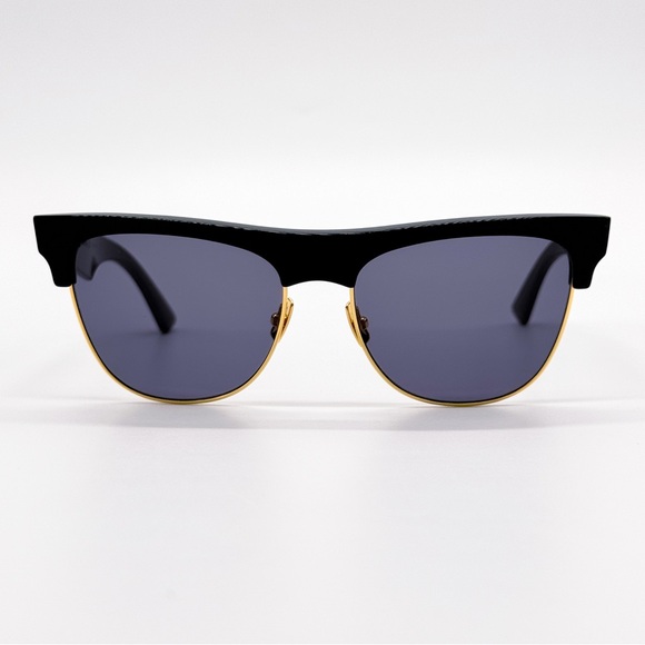 NEW BOTTEGA VENETA BV1003S 001 SQUARE BLACK GREY UNISEX SUNGLASSES - Picture 4 of 9